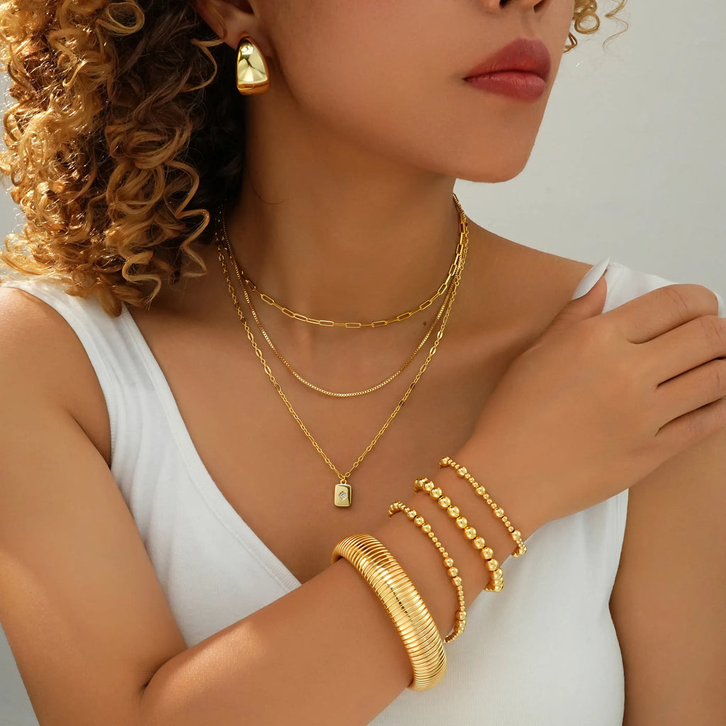17KM 20-Piece Gold Hoop Earrings Set
