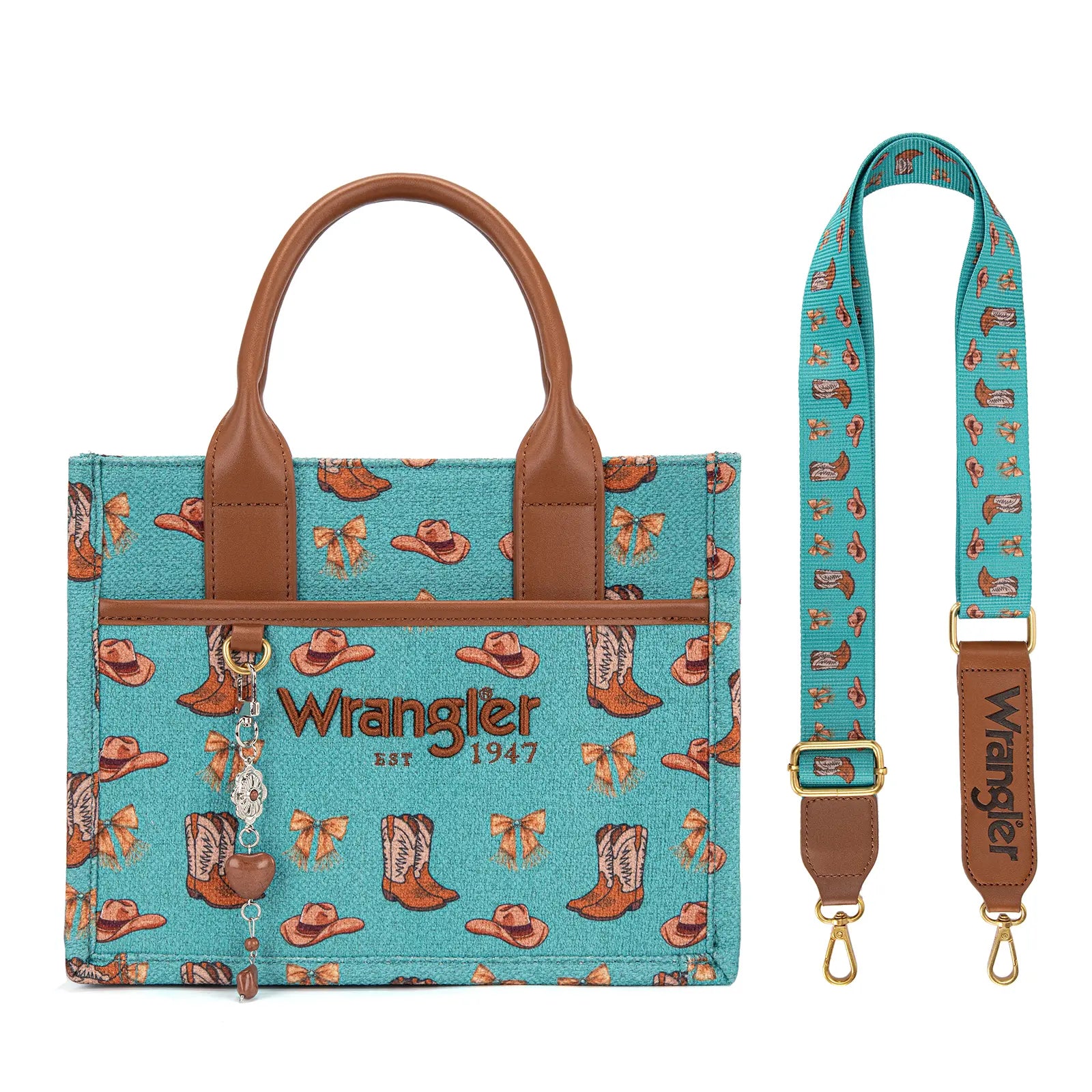 Wrangler Cowboy Boot Print Tote Bag