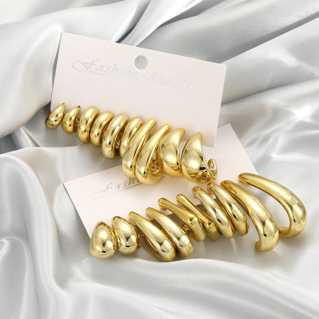 17KM 20-Piece Gold Hoop Earrings Set