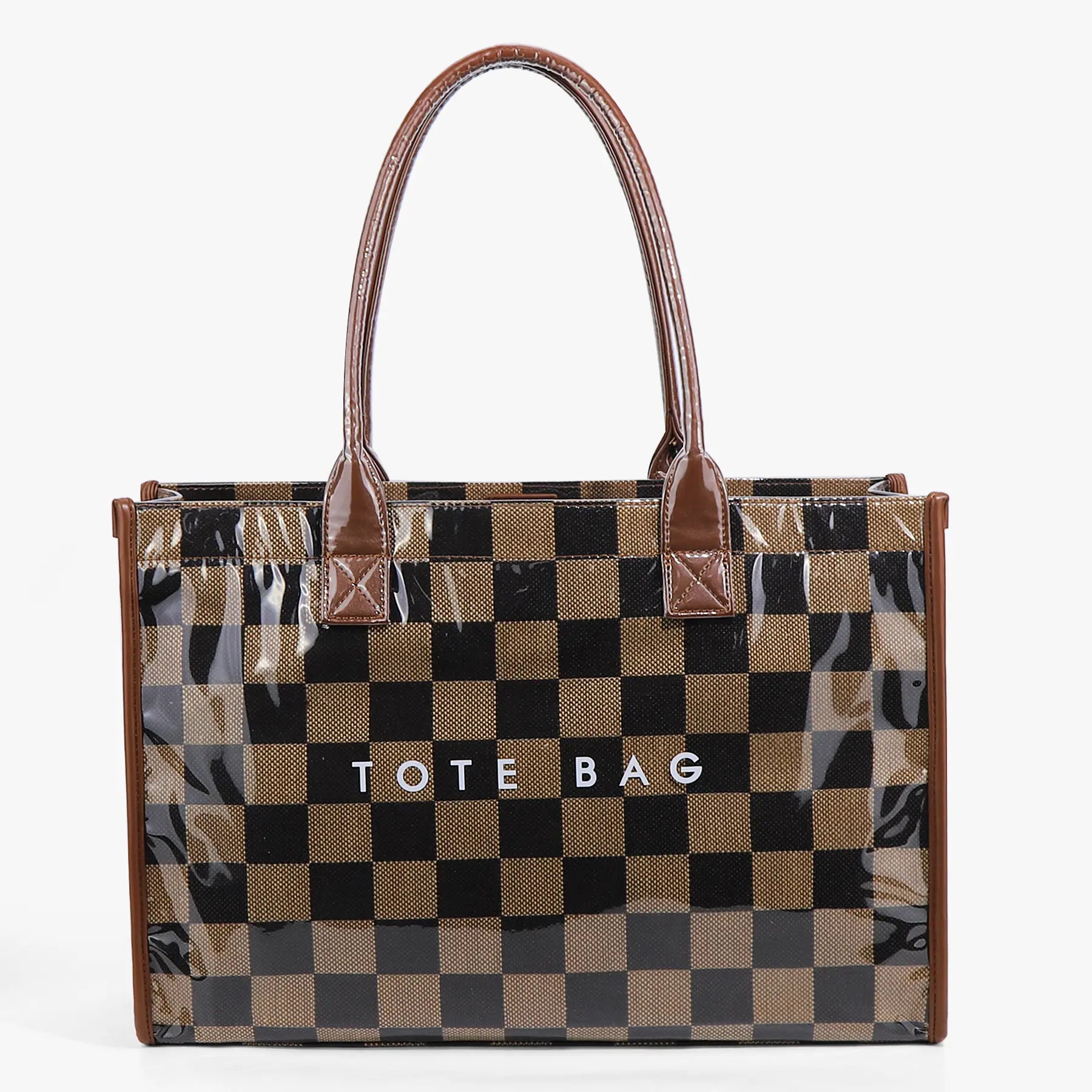 Vintage Checkerboard Tote Bag
