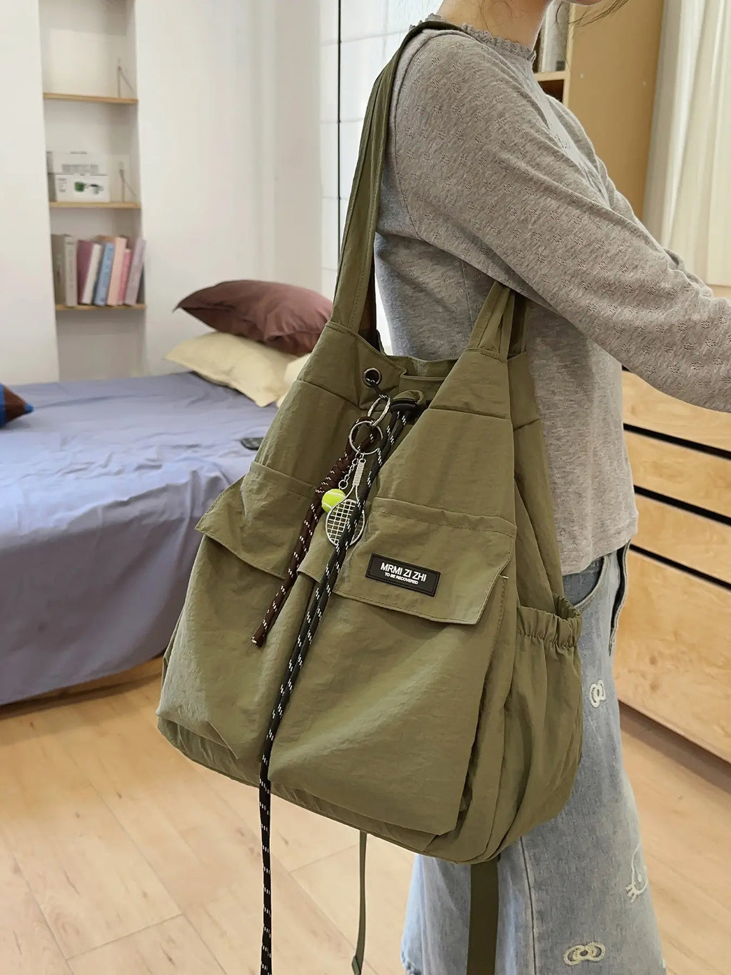 Stylish Minimalist Solid-Color Tote Bag