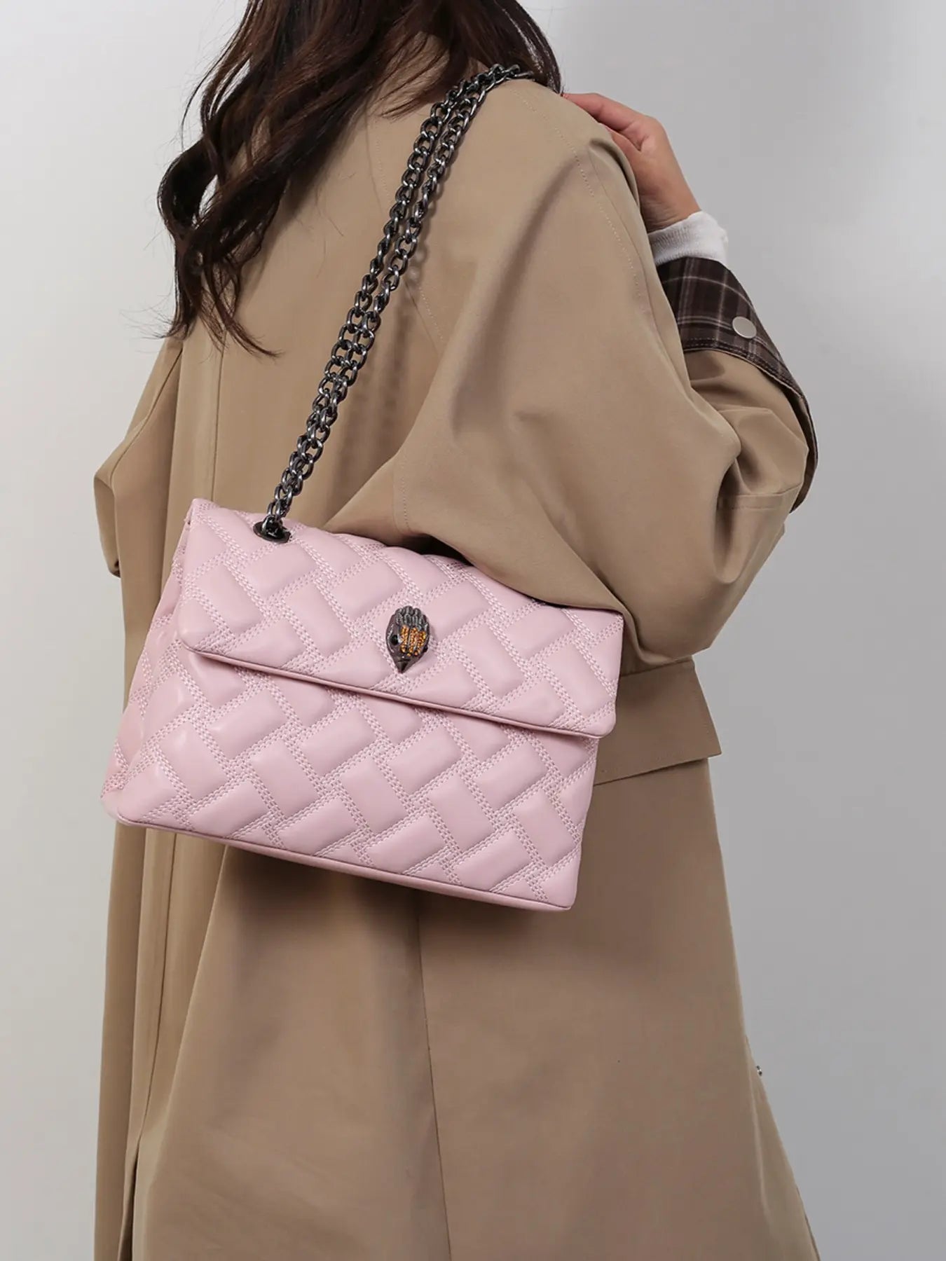 Elegant Plaid Crossbody Shoulder Bag