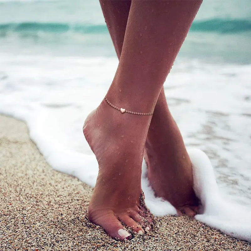 Tiny Heart Anklet