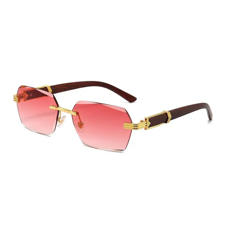 Square Rimless Sunglasses for Men and Women