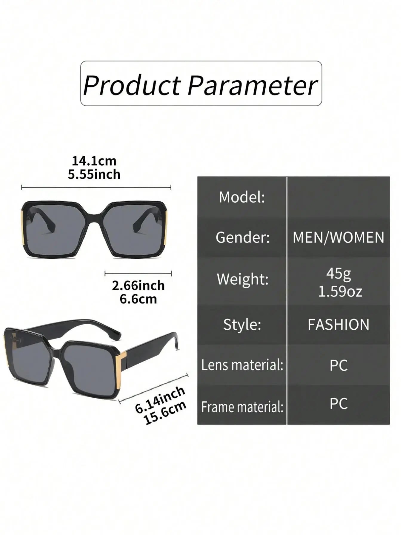 Unisex Fashionable Tinted Lens Sunglasses