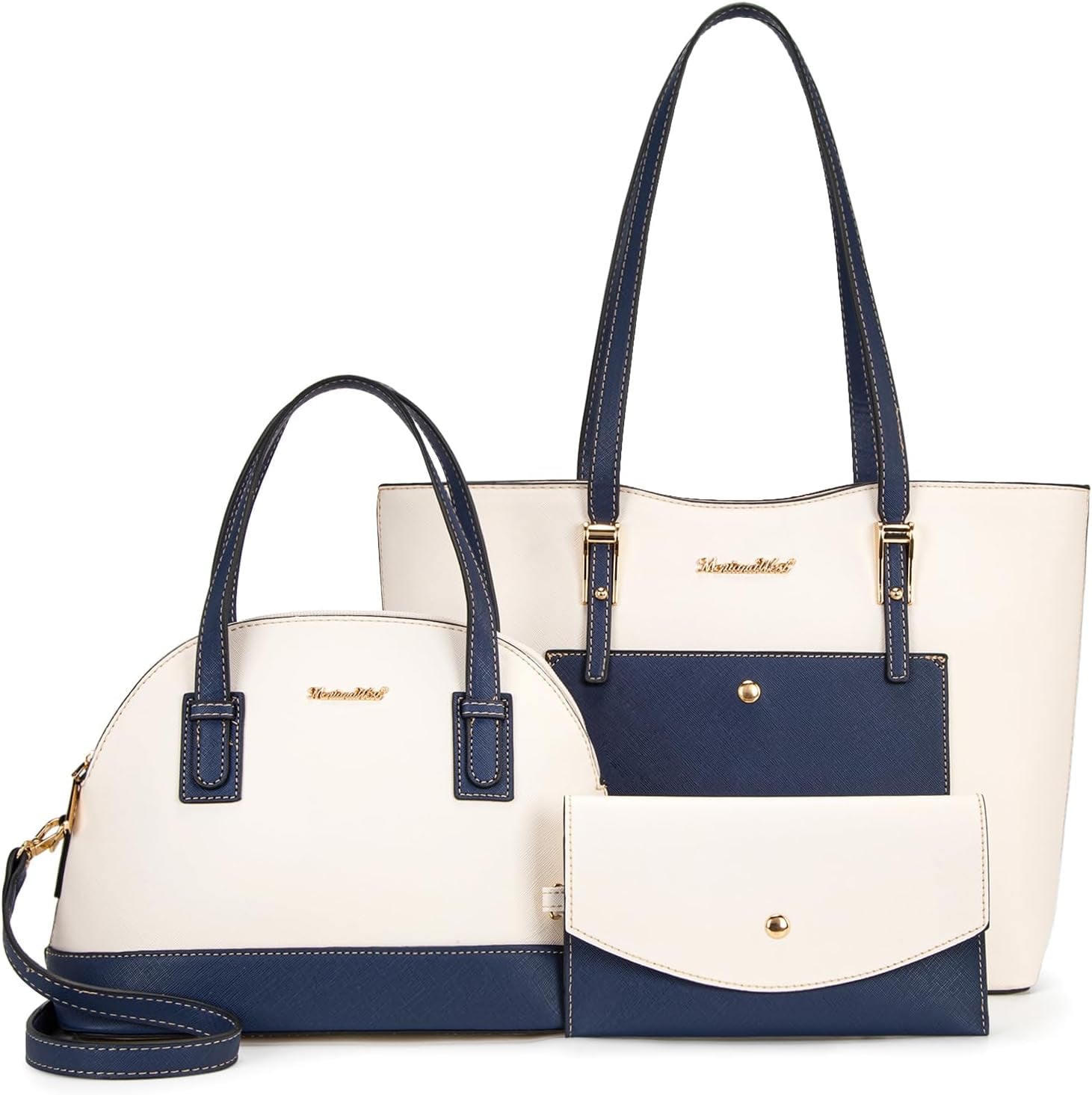 Montana West Women's 3-Piece Tote Bag and Wallet Set