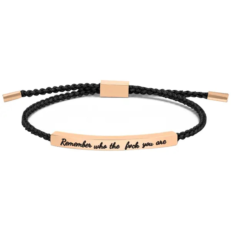 Handcrafted "God Is in CTRL" and "Remember Who You Are" Bracelets with Adjustable Cord Design