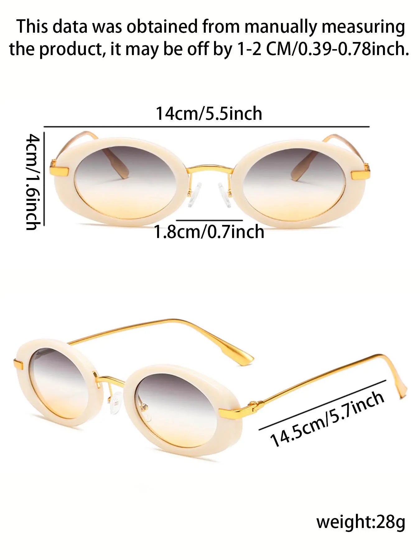 Women's Stylish Oval Frame Sunglasses
