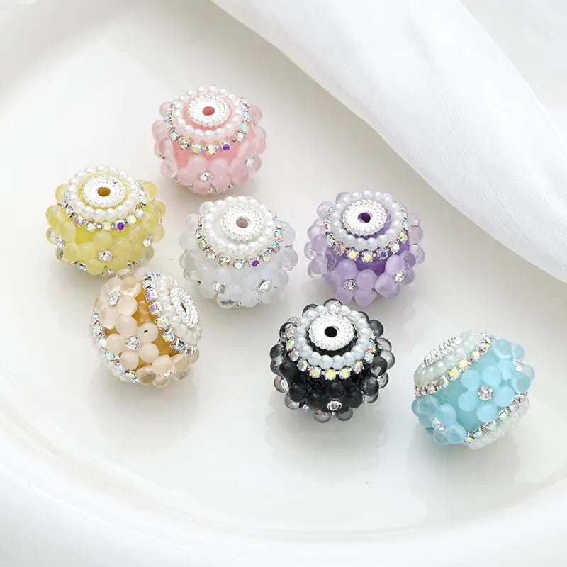 Princess Butterfly Pearl and Diamond Beaded Tassel Charms
