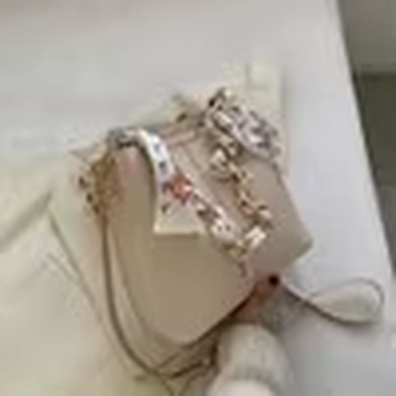 New! Ribbon Chain Bucket Bag