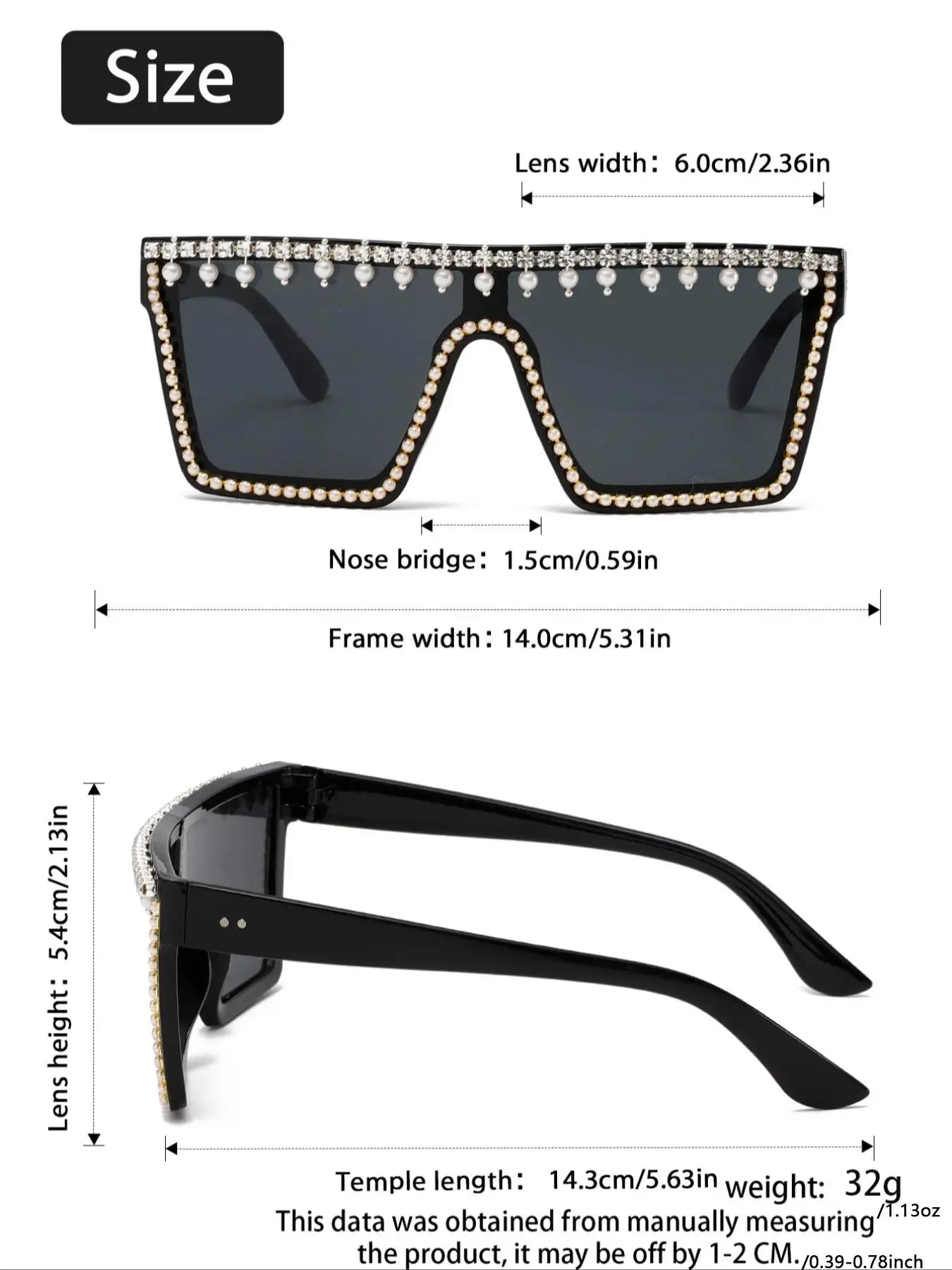 Unisex Fashionable Flat Top Sunglasses
