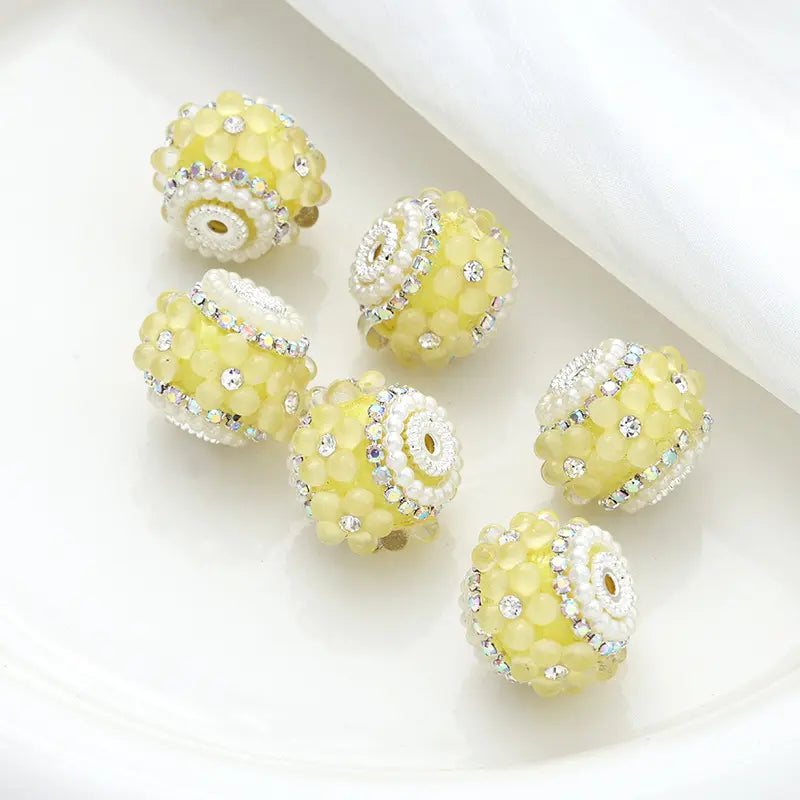 Princess Butterfly Pearl and Diamond Beaded Tassel Charms