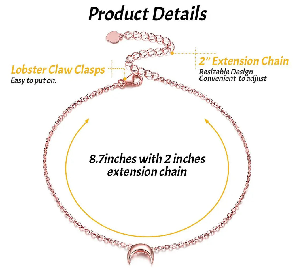 Faithheart Delicate Moon Anklet