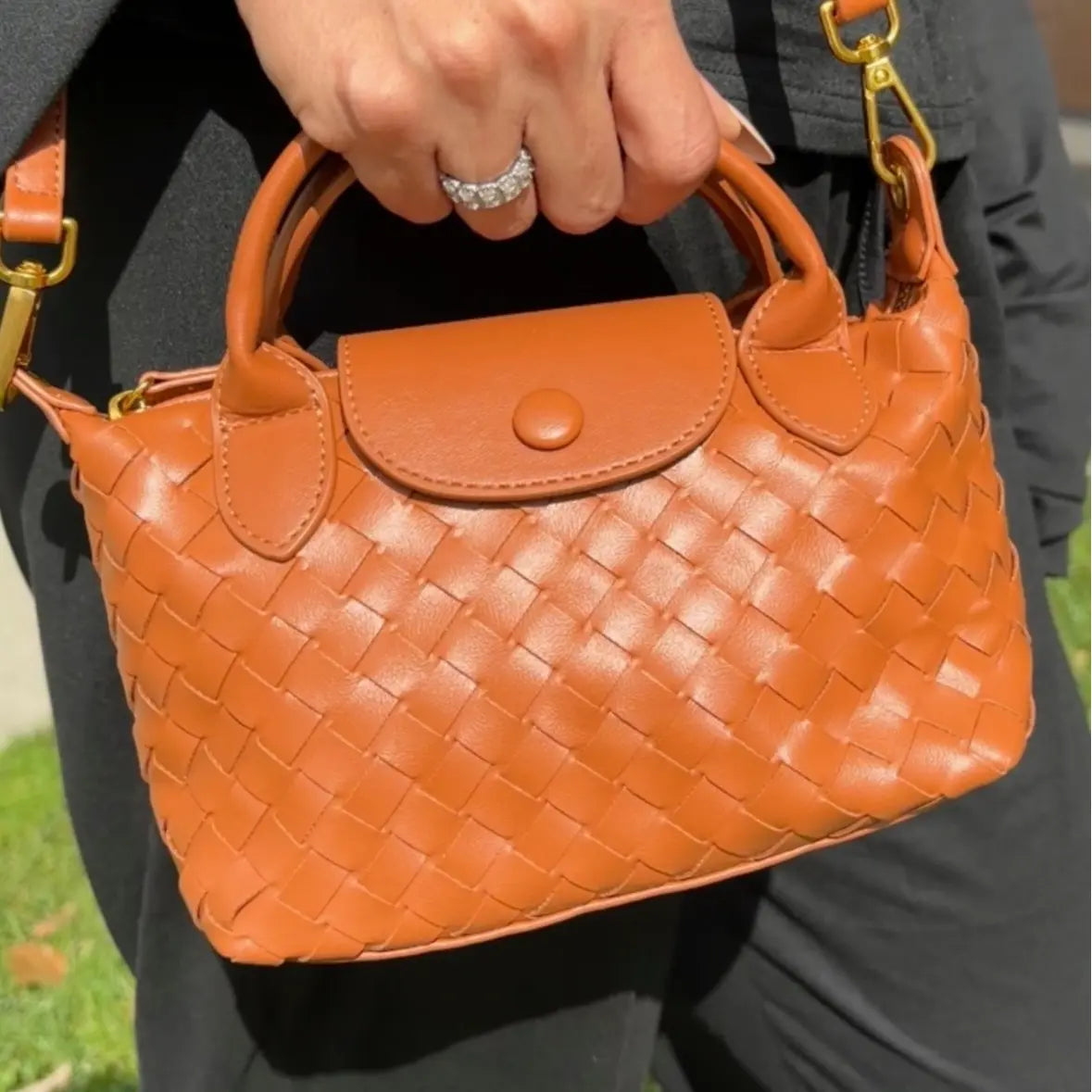 Ampere Le Mini Tressé Woven Mini Tote Bag