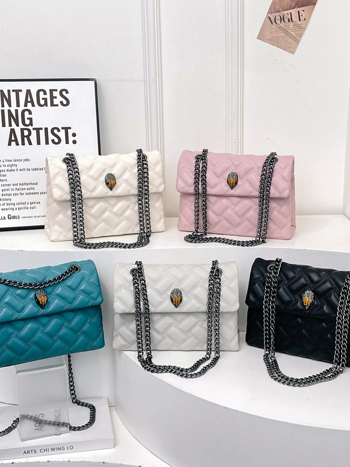 Elegant Plaid Crossbody Shoulder Bag