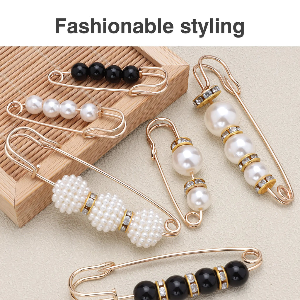 Pearl Brooch Pins - 16 count