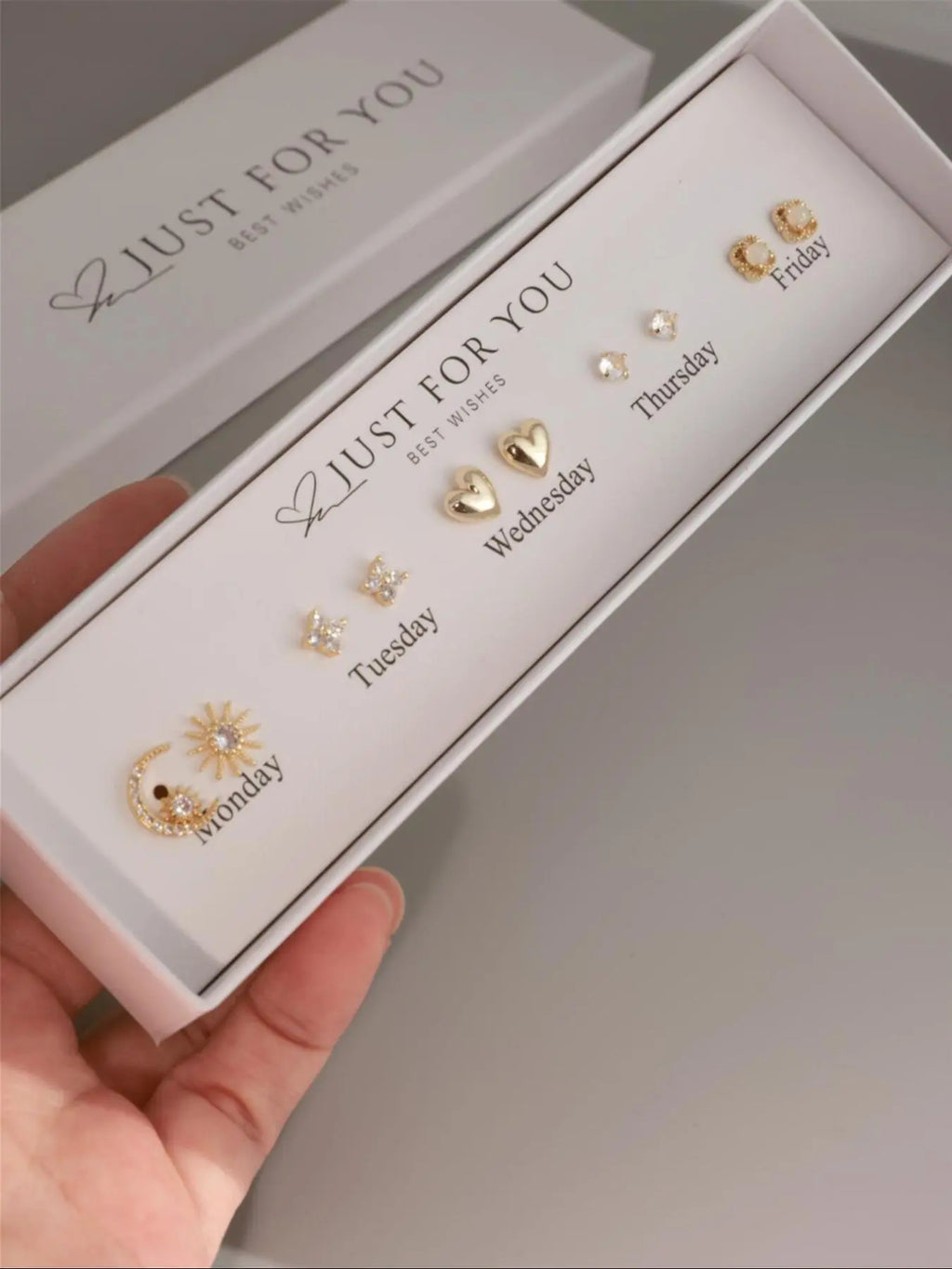 Zircon Inlaid Earrings Set