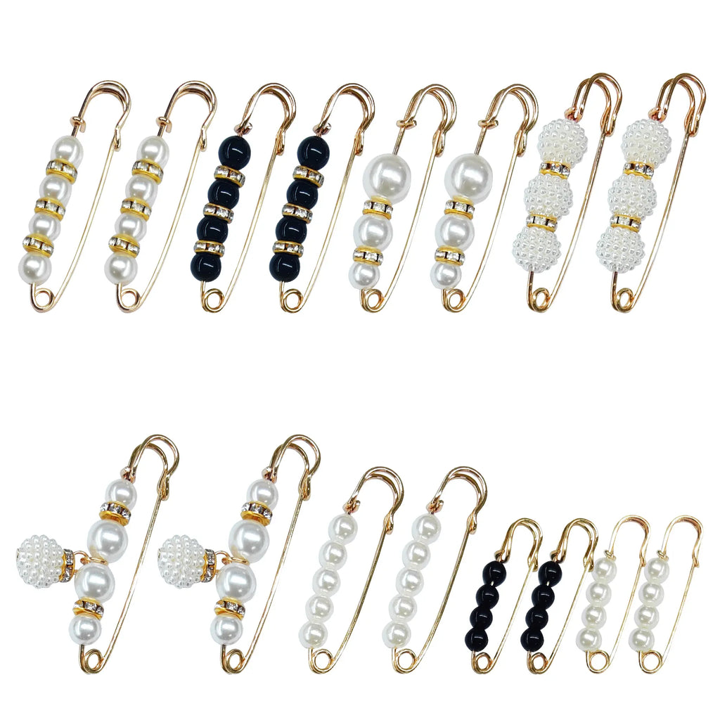 Pearl Brooch Pins - 16 count