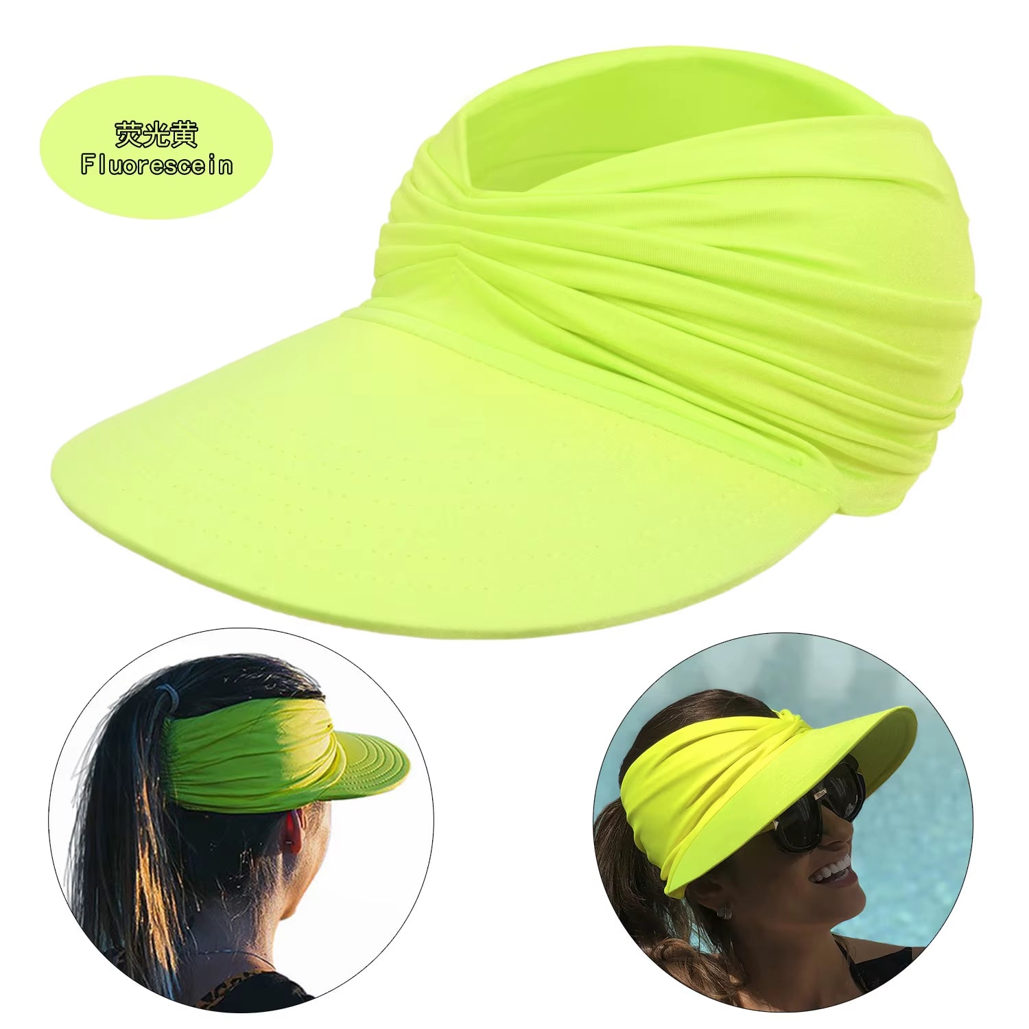 Women's Beach Sun Hat with Hollow Top - UV50+ Sun Protection