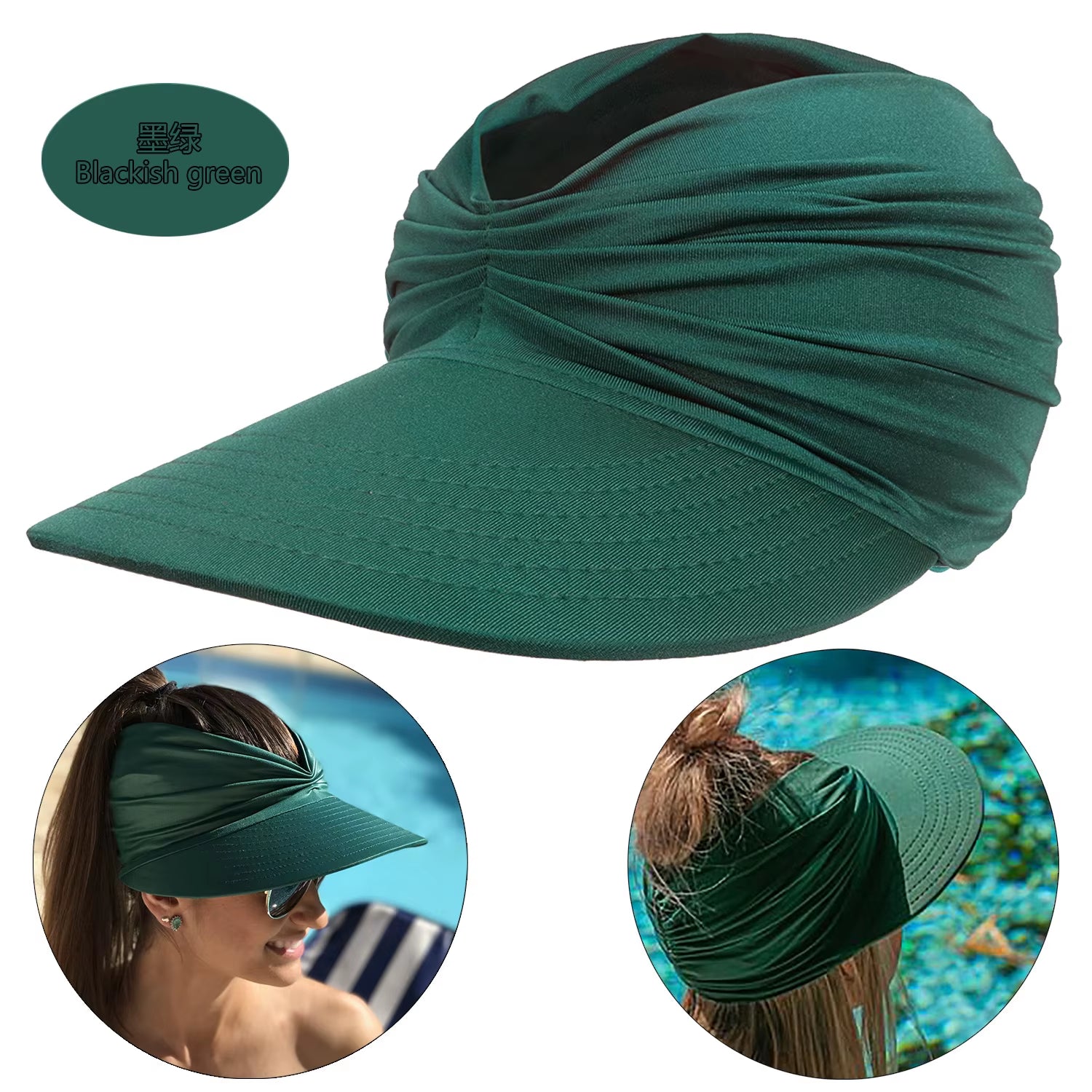 Women's Beach Sun Hat with Hollow Top - UV50+ Sun Protection