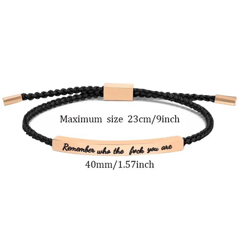 Handcrafted "God Is in CTRL" and "Remember Who You Are" Bracelets with Adjustable Cord Design