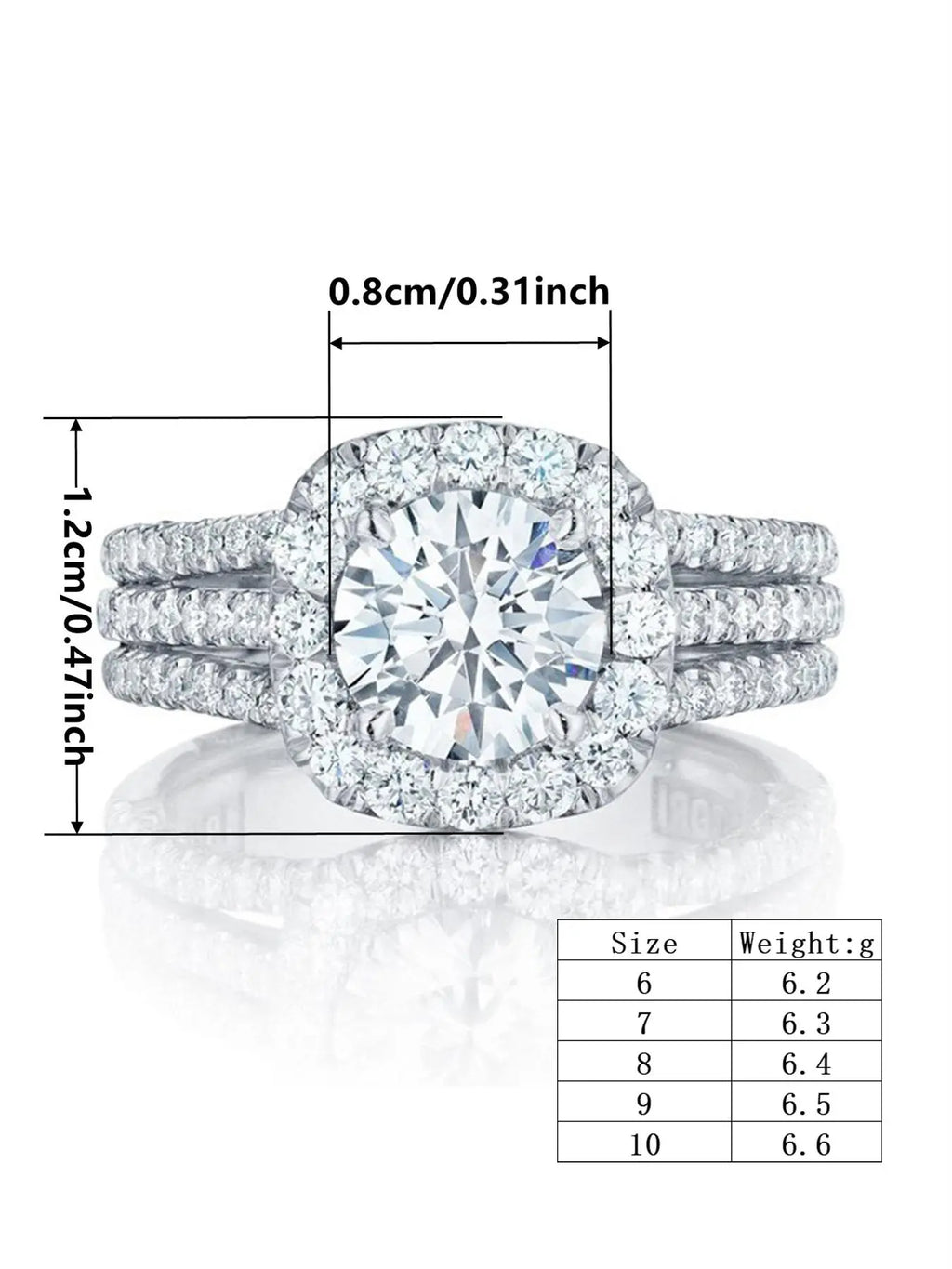 S925 Sterling Silver Square Shaped Rhinestone Pave Ring - Elegant Jewelry for Women, Perfect for Summer Parties and Daily Wear