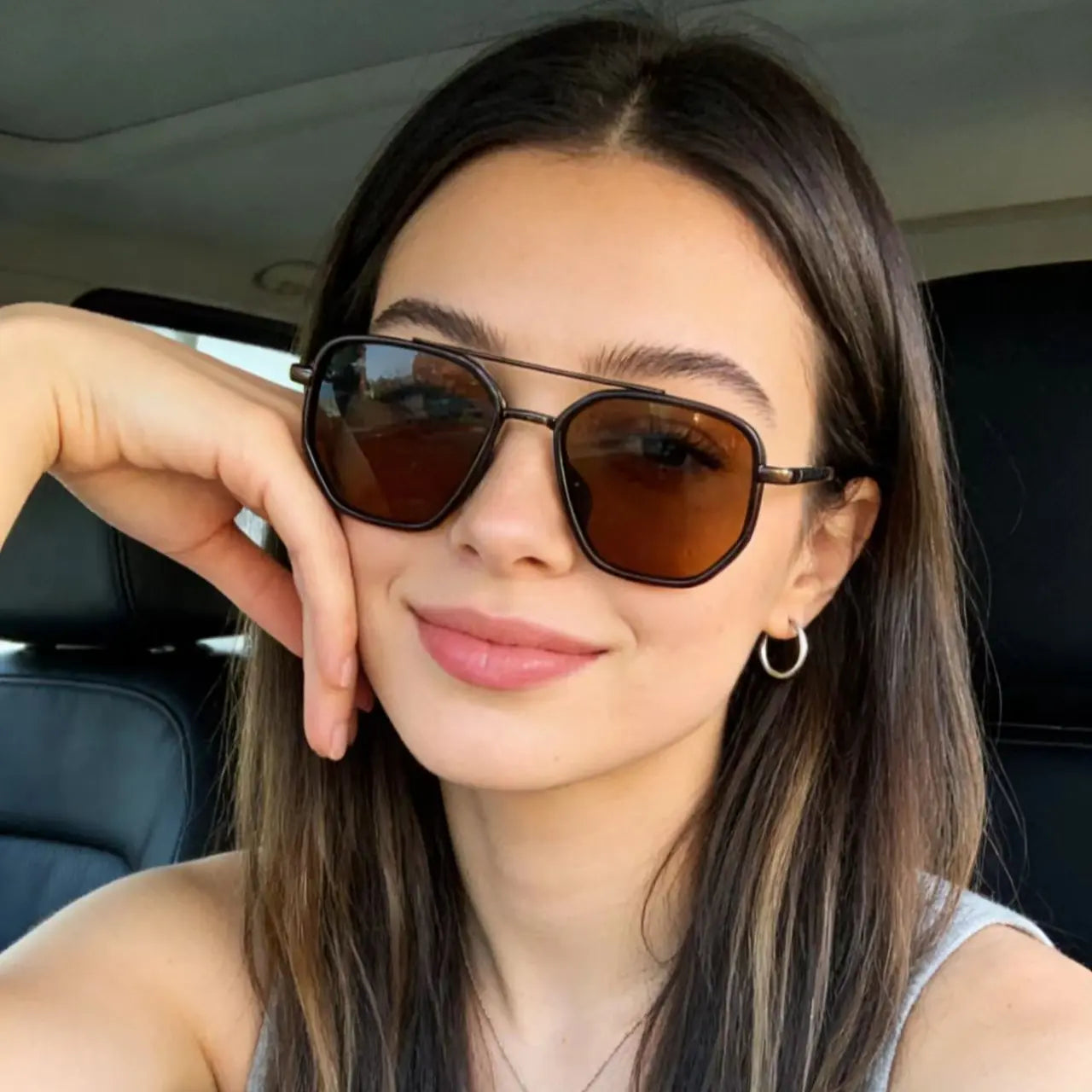 Geometric Double-Beam Sunglasses