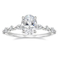 EAMTI 3 CT Oval Cut Cubic Zirconia Engagement Ring in 925 Sterling Silver with Halo Design for Women