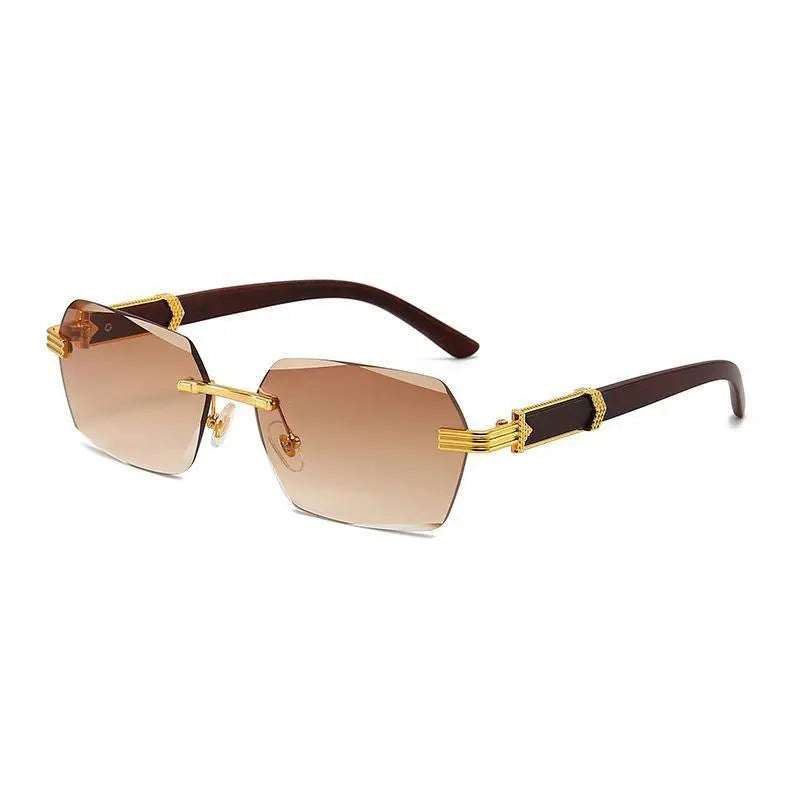 Square Rimless Sunglasses for Men and Women
