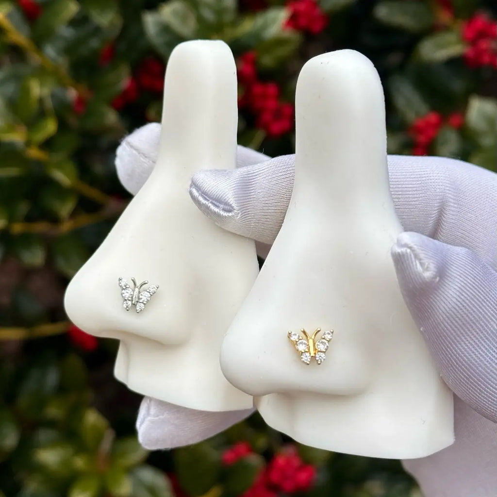 Butterfly Design Nose Ring Piercing