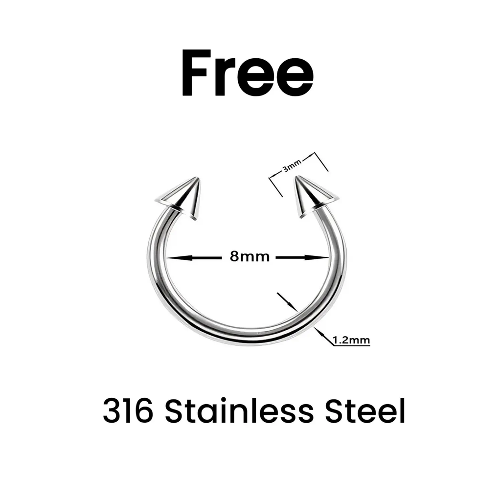 3-Piece Titanium Nose Ring Set – 20G, Hypoallergenic, Unisex