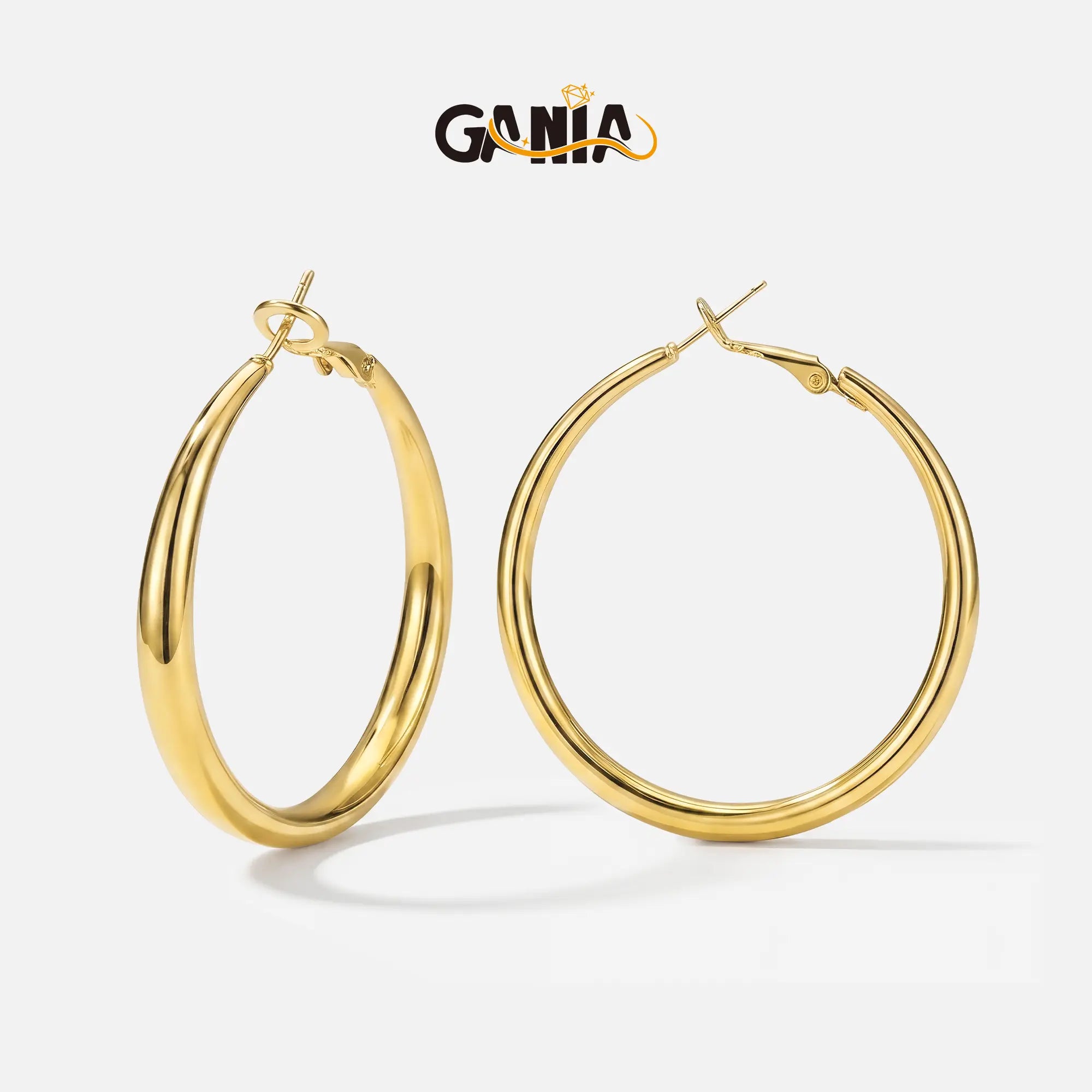 Stainless Steel Gold and Silver Hoop Earrings Set