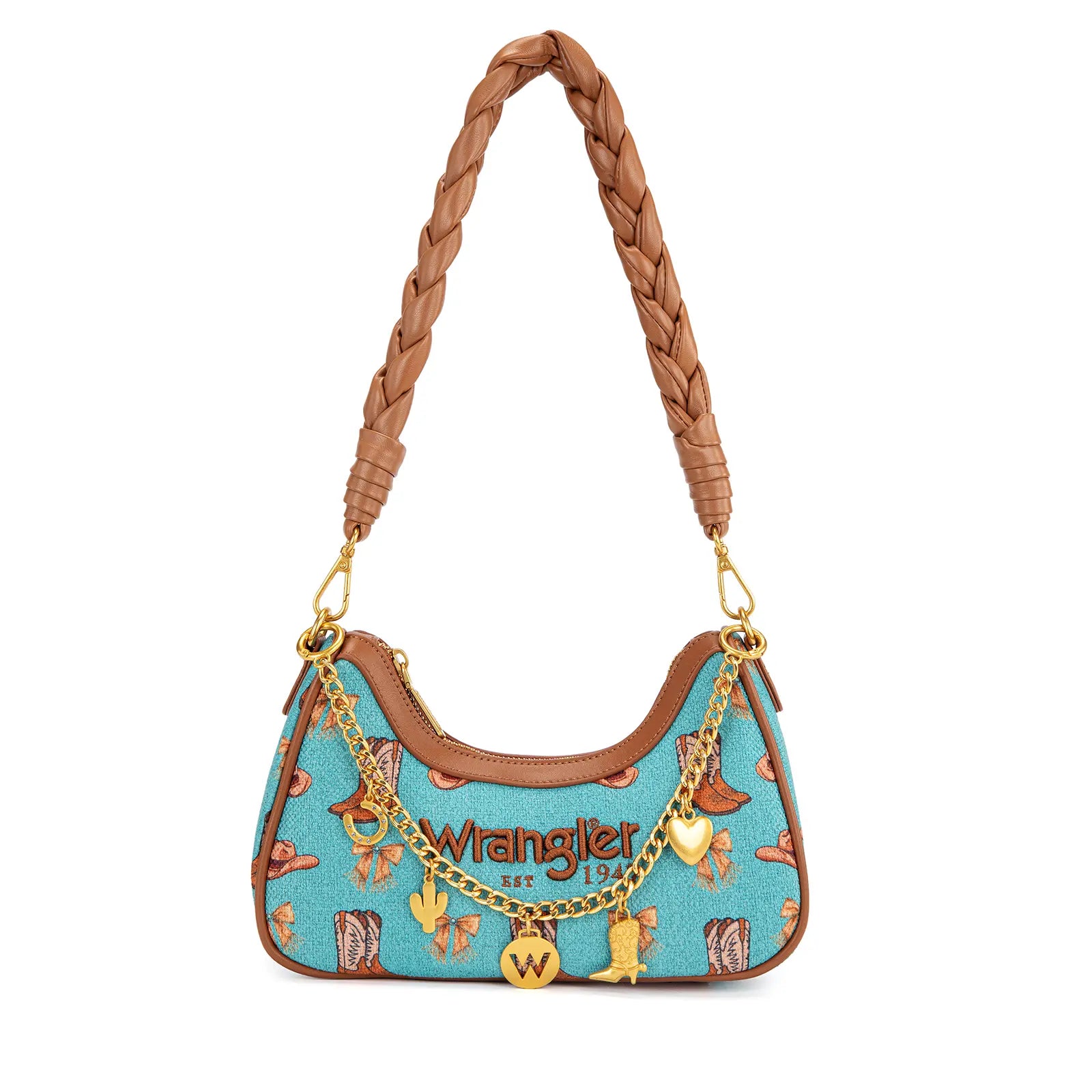 Wrangler Women's Boot Print Shoulder Bag with Chain Strap