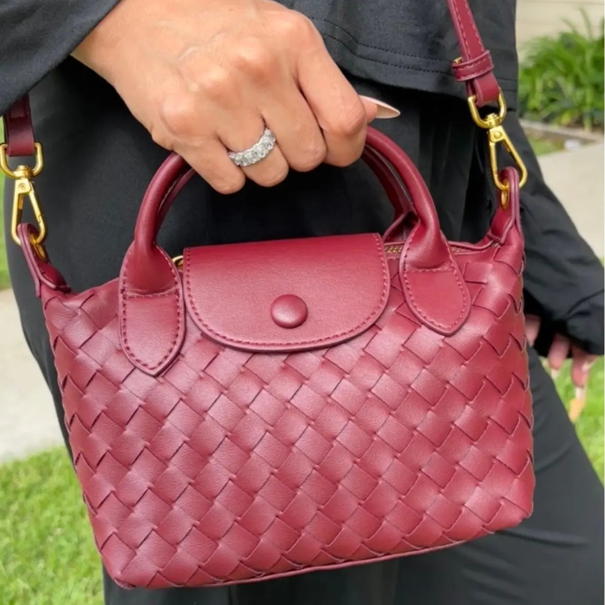 Ampere Le Mini Tressé Woven Mini Tote Bag