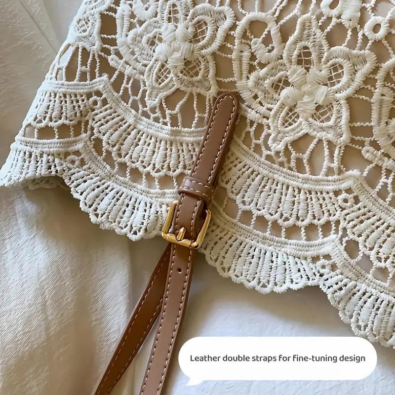 Vintage Lace Kiss Lock Shoulder Bag