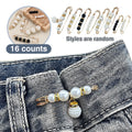 Pearl Brooch Pins - 16 count