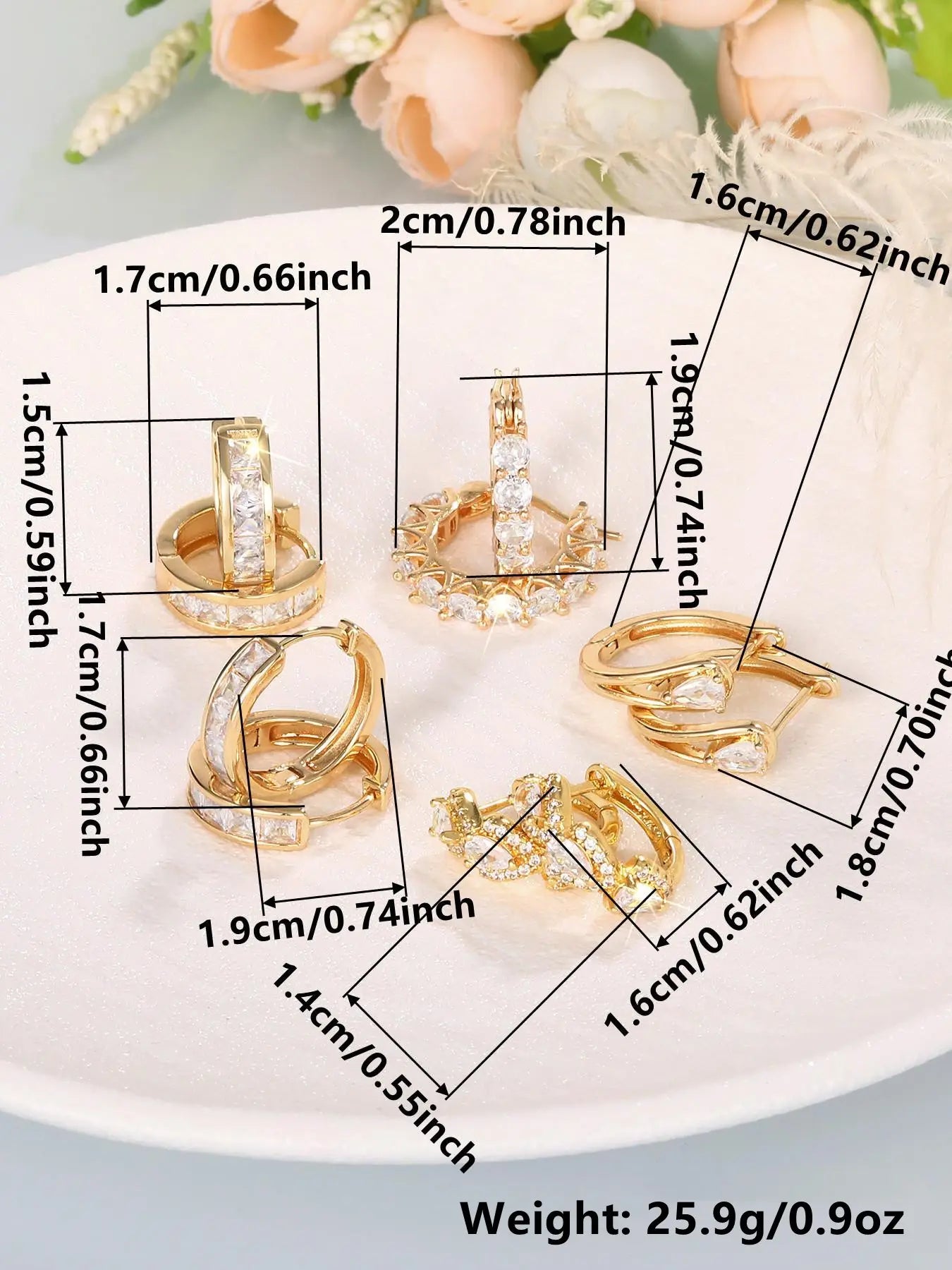 Butterfly and Heart Design Hoop Earrings