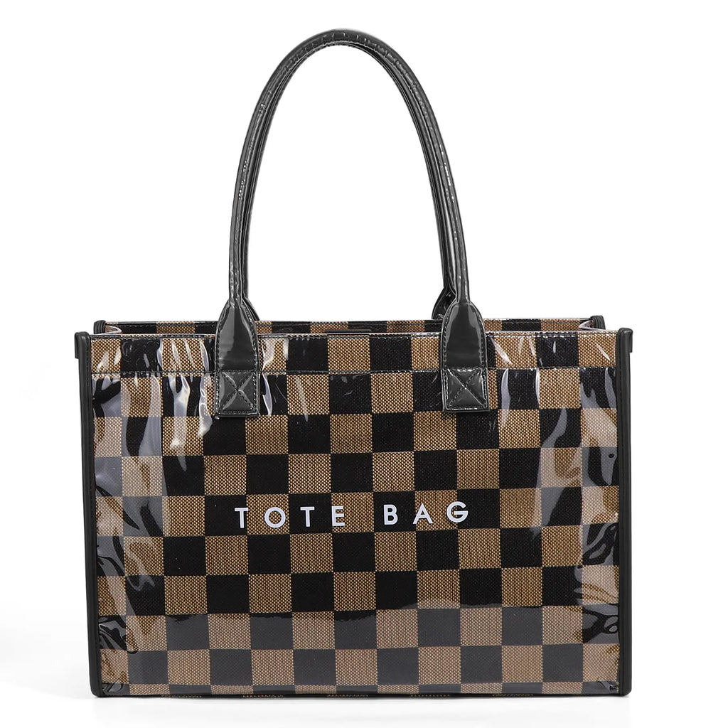 Vintage Checkerboard Tote Bag