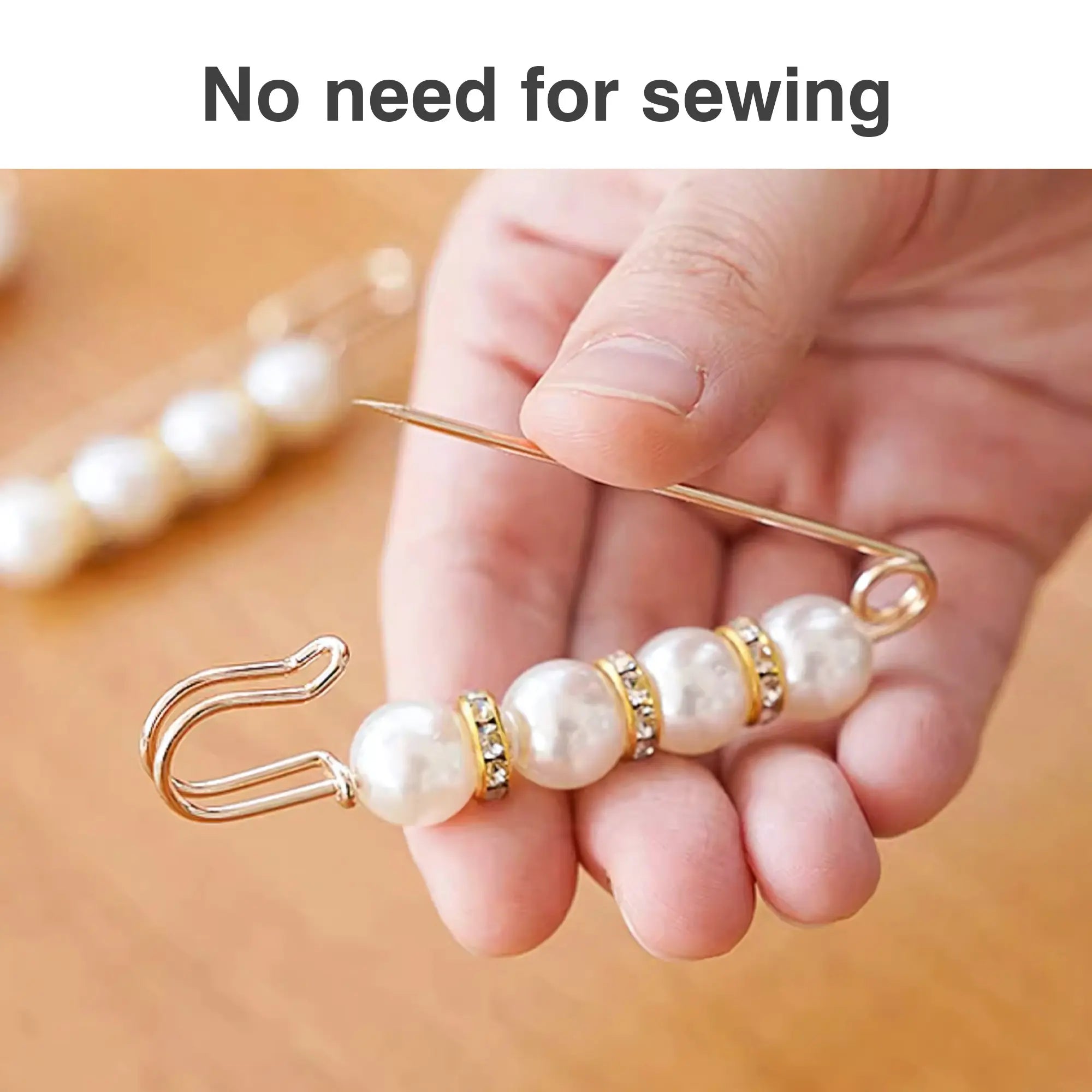 Pearl Brooch Pins - 16 count