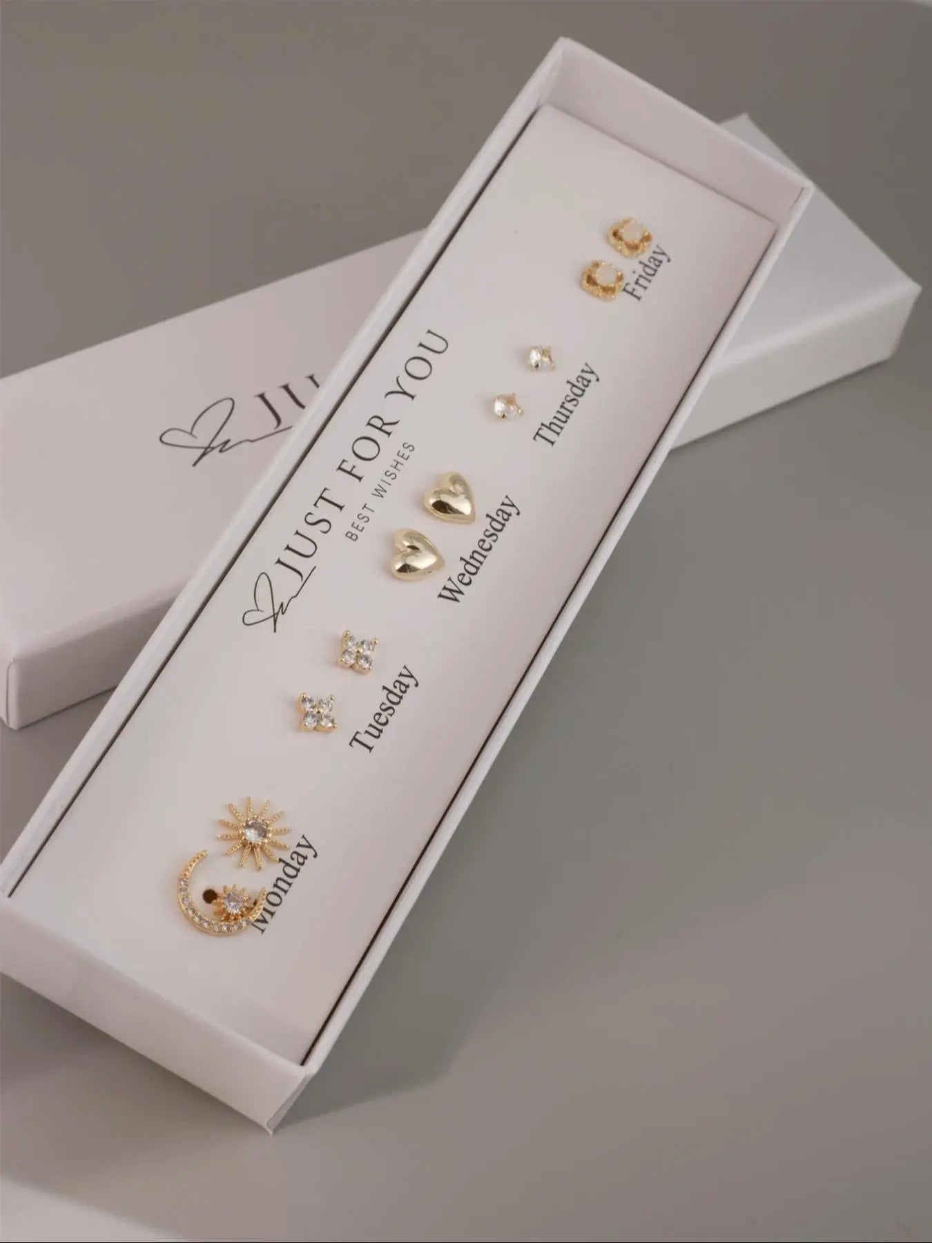 Zircon Inlaid Earrings Set