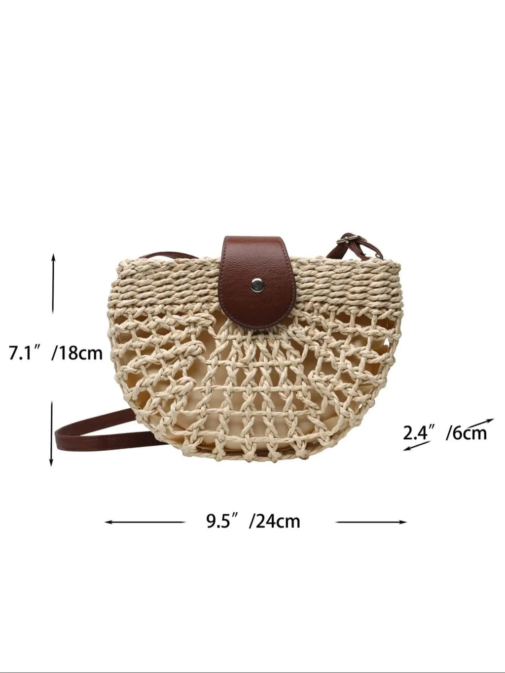 Bohemian Straw Crossbody Bag