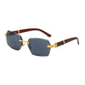 Square Rimless Sunglasses for Men and Women