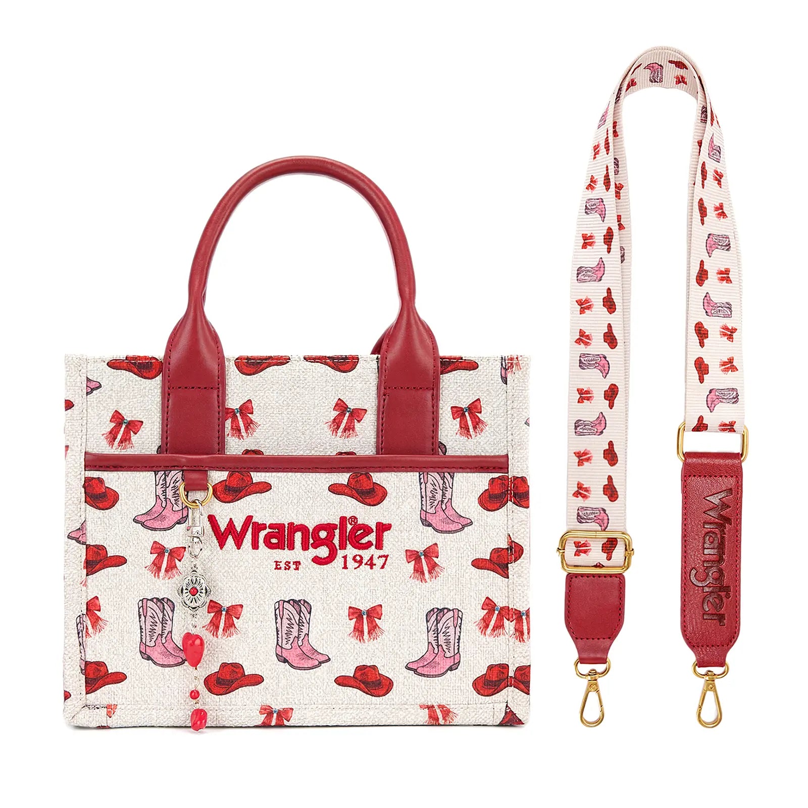Wrangler Cowboy Boot Print Tote Bag