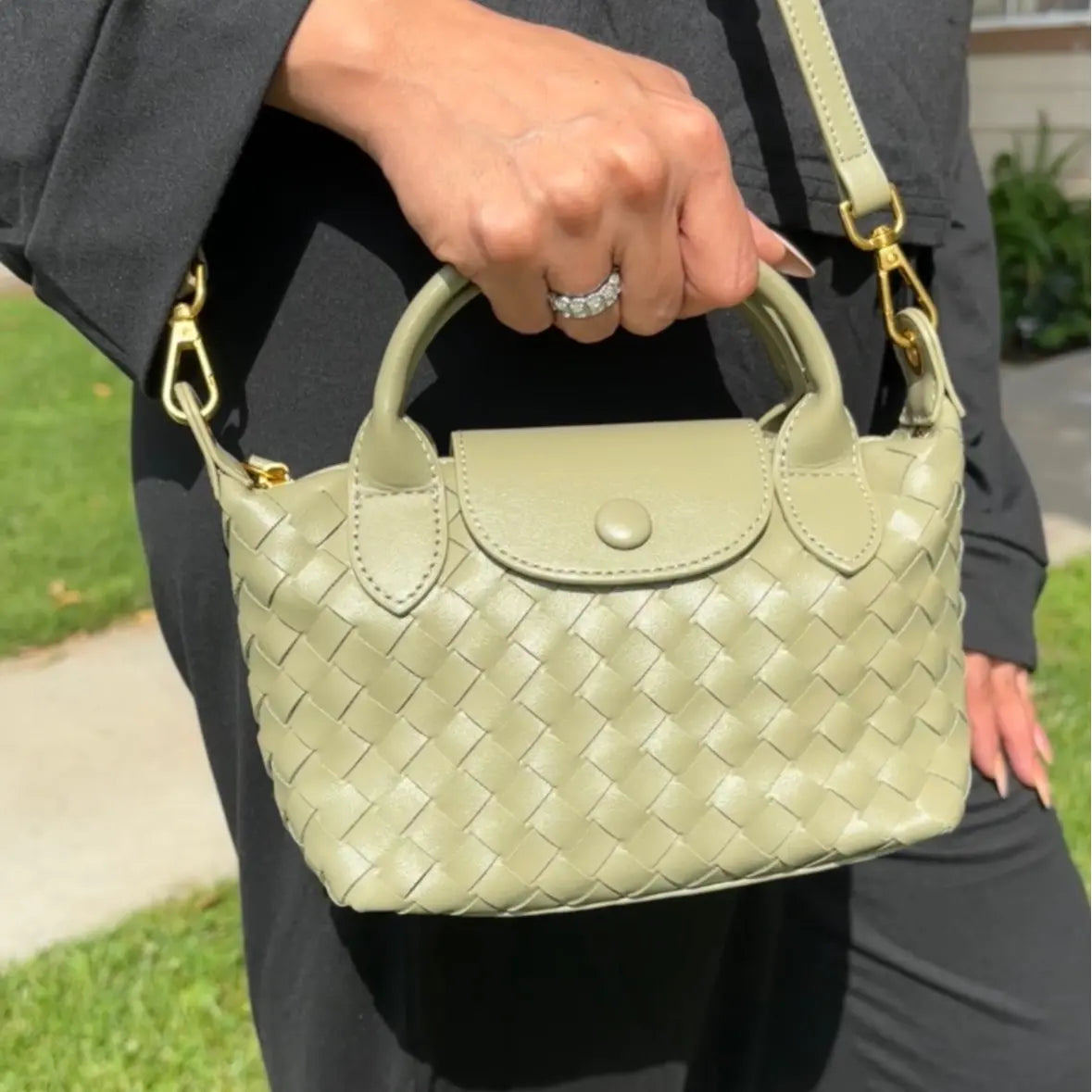 Ampere Le Mini Tressé Woven Mini Tote Bag