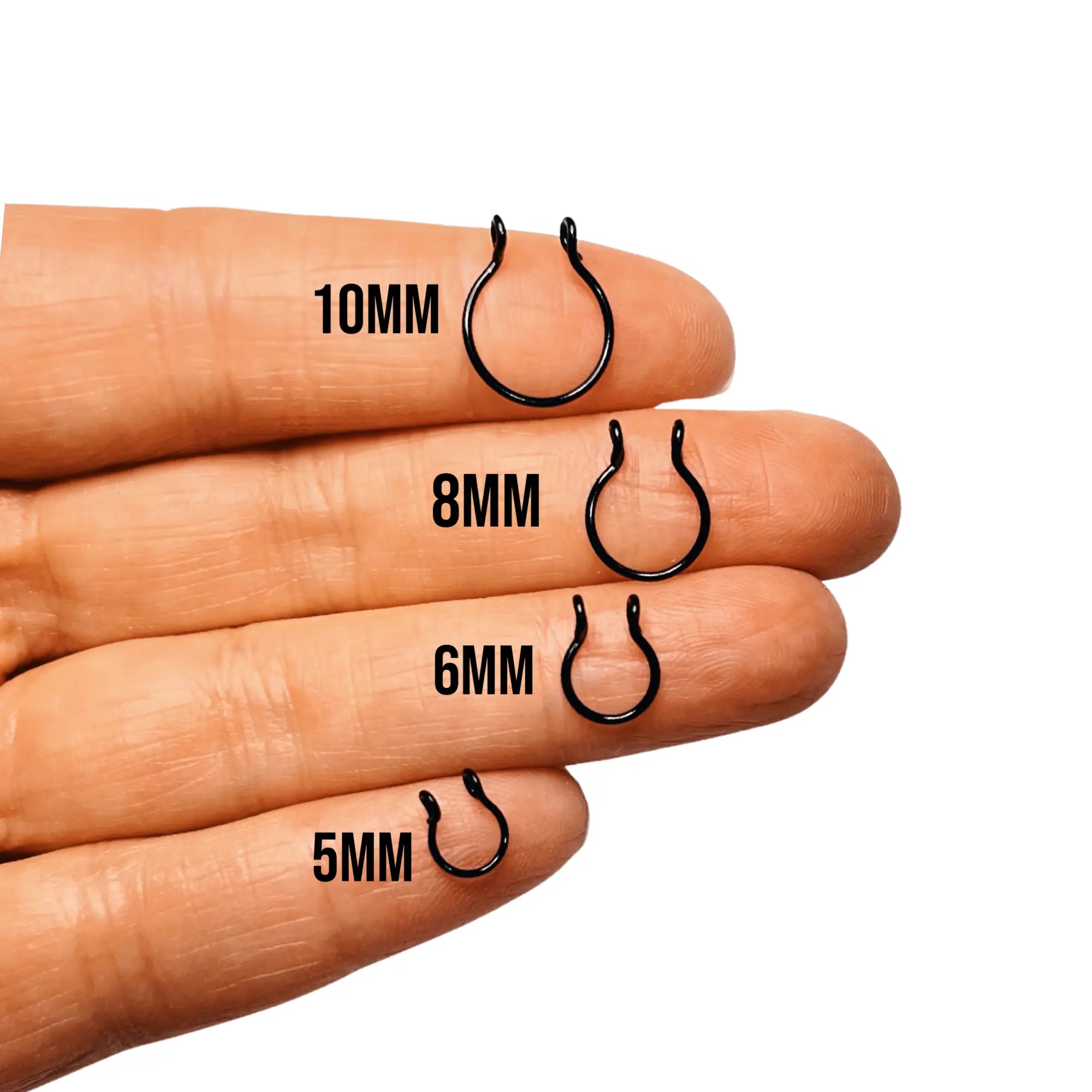 Handcrafted Faux Septum Clip-On Nose Ring - 20 Gauge Wire Available in Black, Gold, or Silver Copper Finish for Unisex Wear