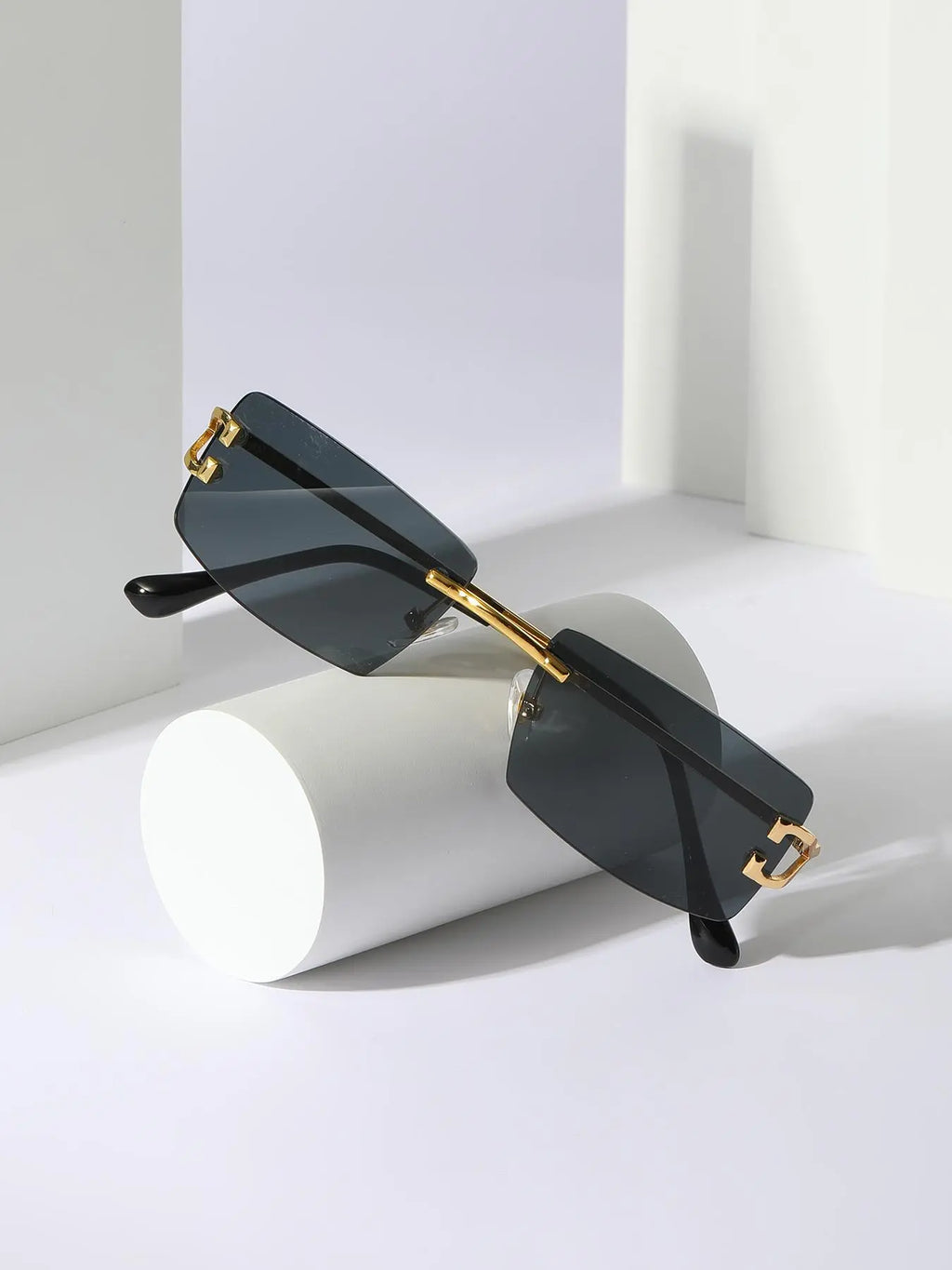 Square Rimless Sunglasses for Summer