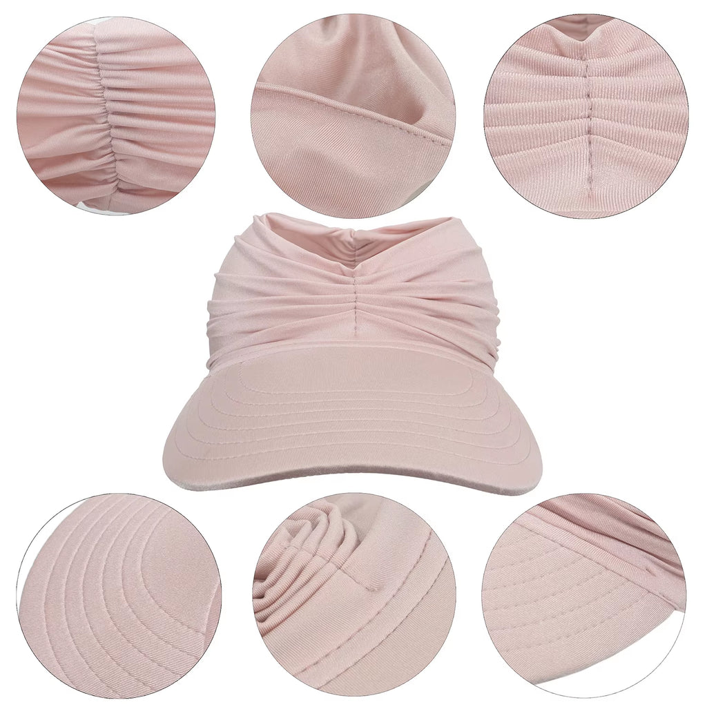 Women's Beach Sun Hat with Hollow Top - UV50+ Sun Protection