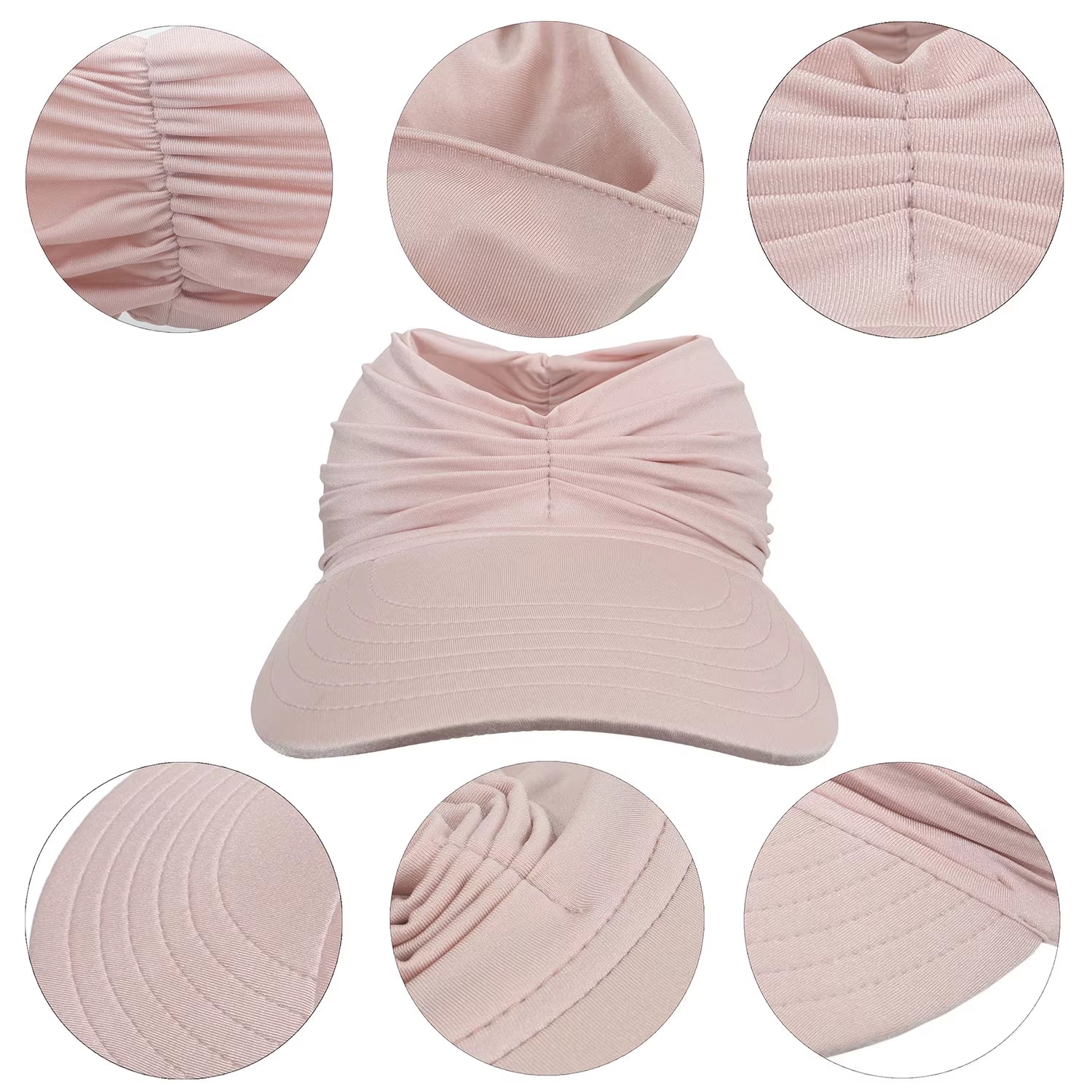 Women's Beach Sun Hat with Hollow Top - UV50+ Sun Protection