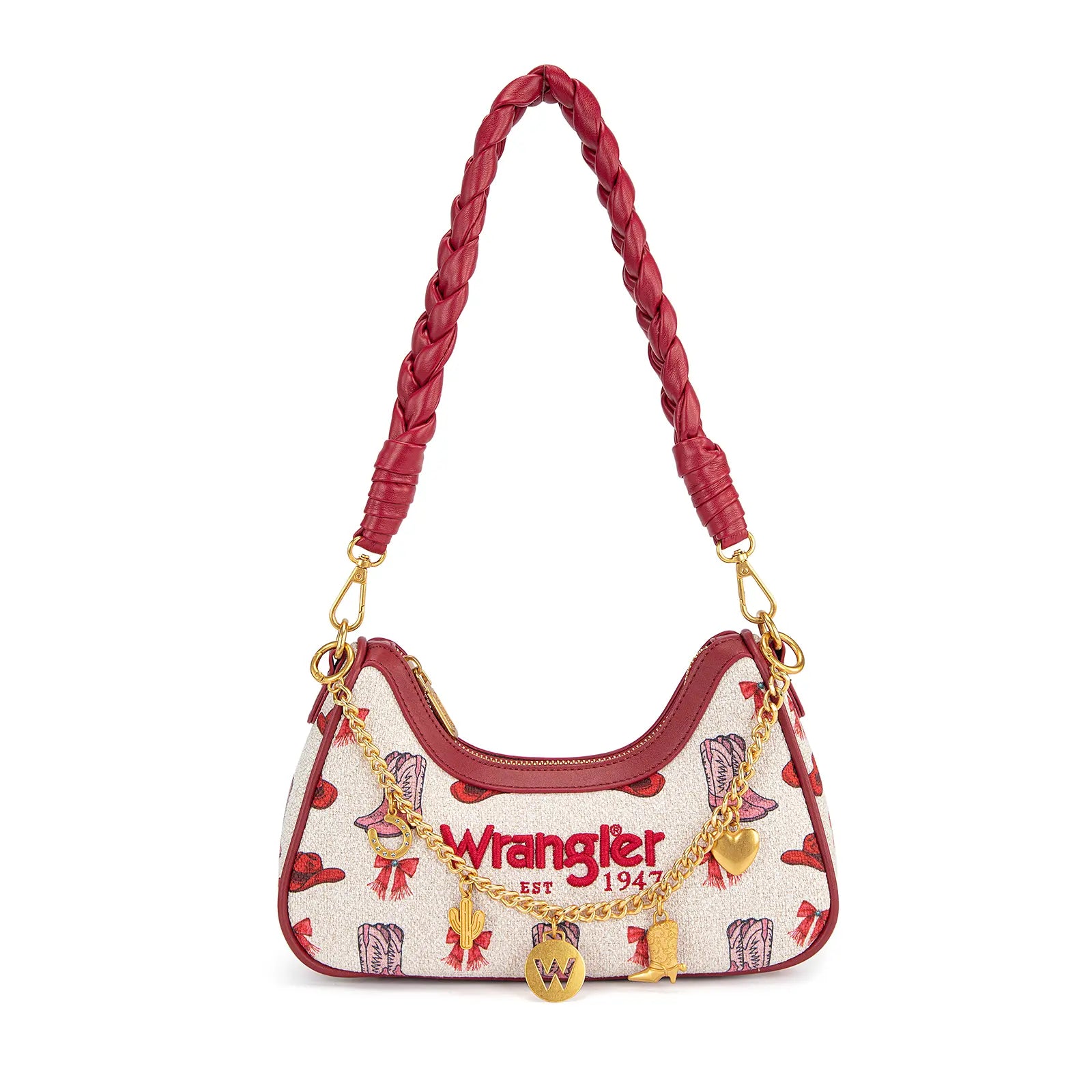 Wrangler Women's Boot Print Shoulder Bag with Chain Strap