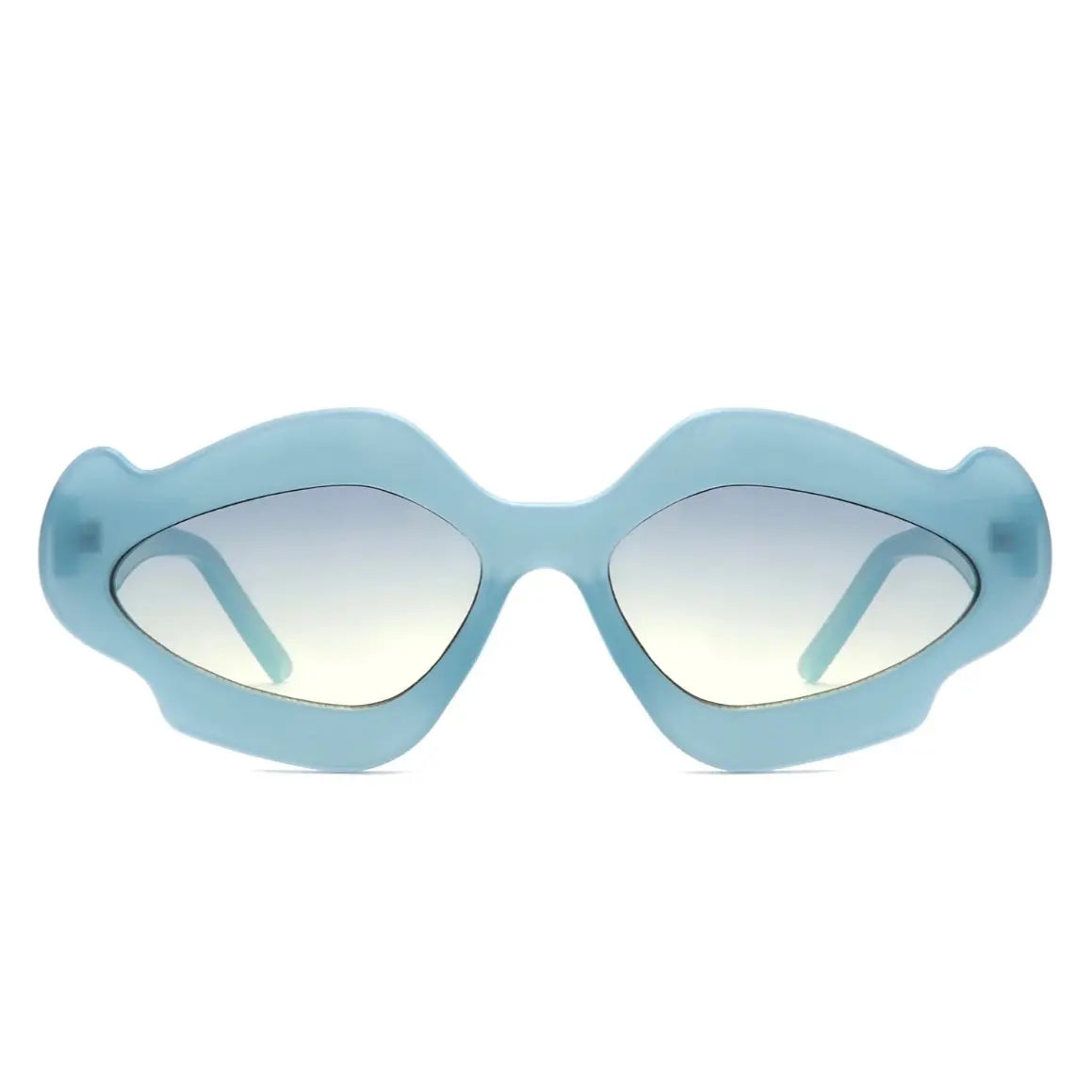 Wavy Geometric Design Women's Retro Fashion Sunglasses